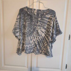 Y2K Vintage American Eagle Cotton Tie Dye Crop Tee, Size M